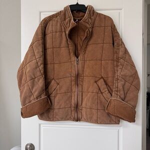 Free People Quilted Dolman Knit Jacket